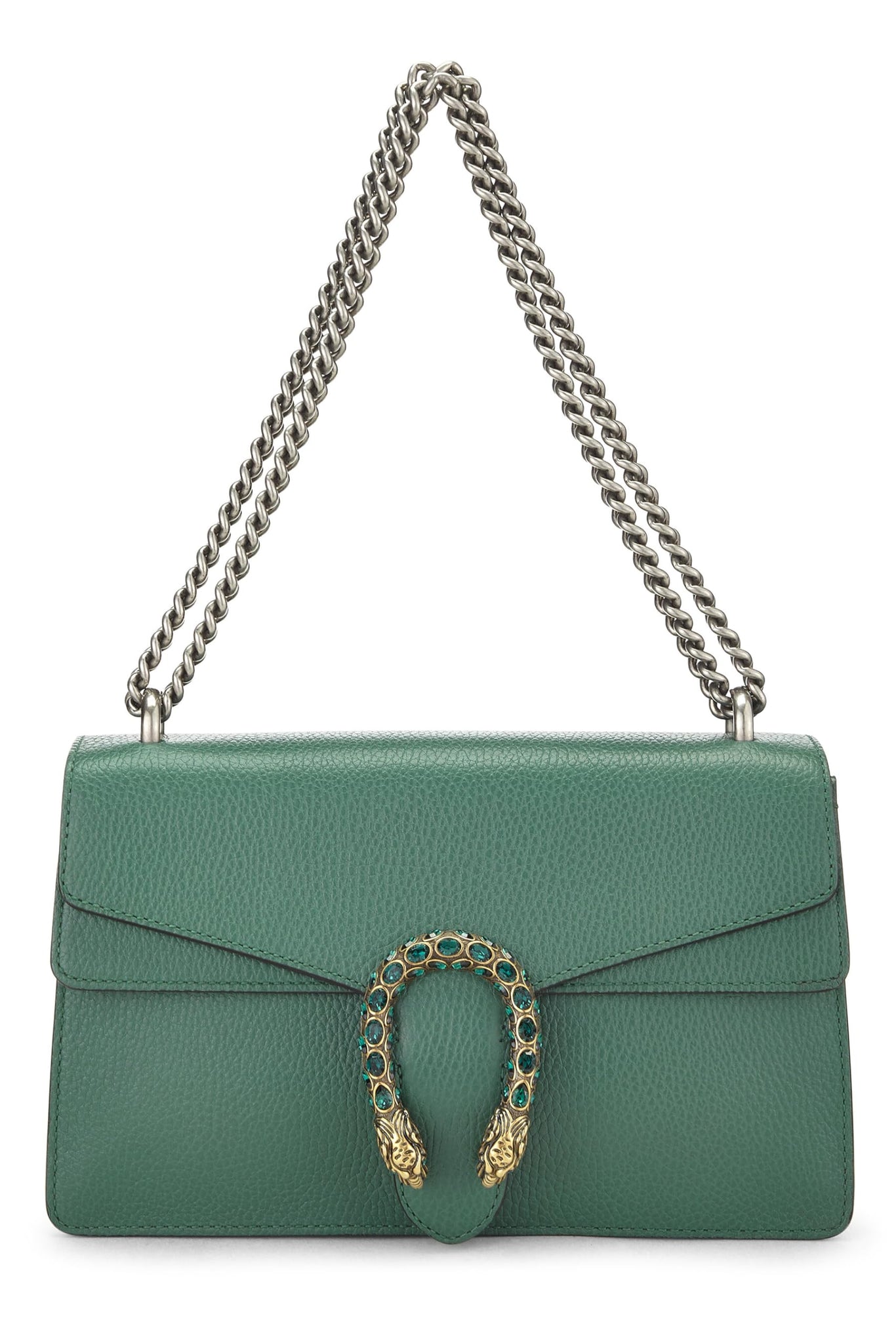 Gucci, Green Leather Dionysus Shoulder Bag Small, Green