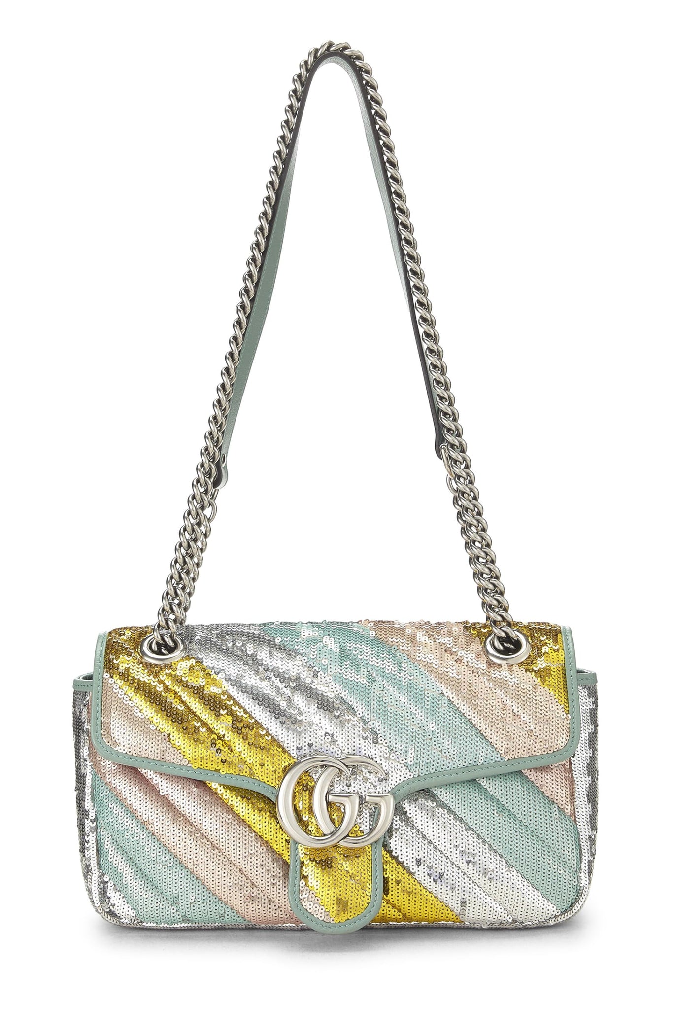Gucci, Multicolor Sequin GG Marmont Shoulder Bag Small, Multi
