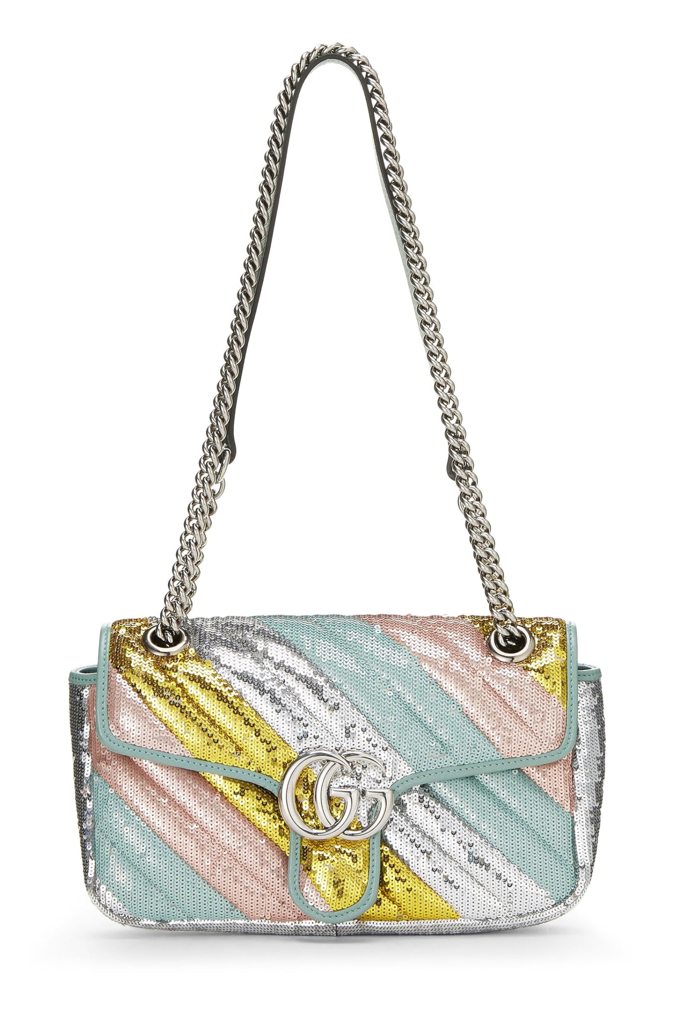 Gucci, Multicolor GG Sequin Marmont Shoulder Bag Small, Multi