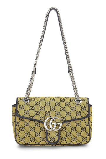 Gucci, Yellow GG Canvas Marmont Shoulder Bag Small, Yellow