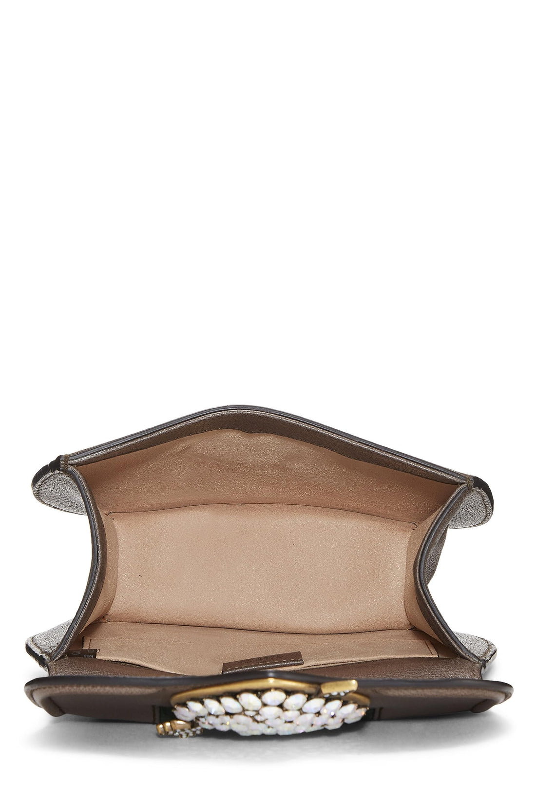 Gucci, Brown Leather Web Linea Totem Shoulder Bag Small, Brown