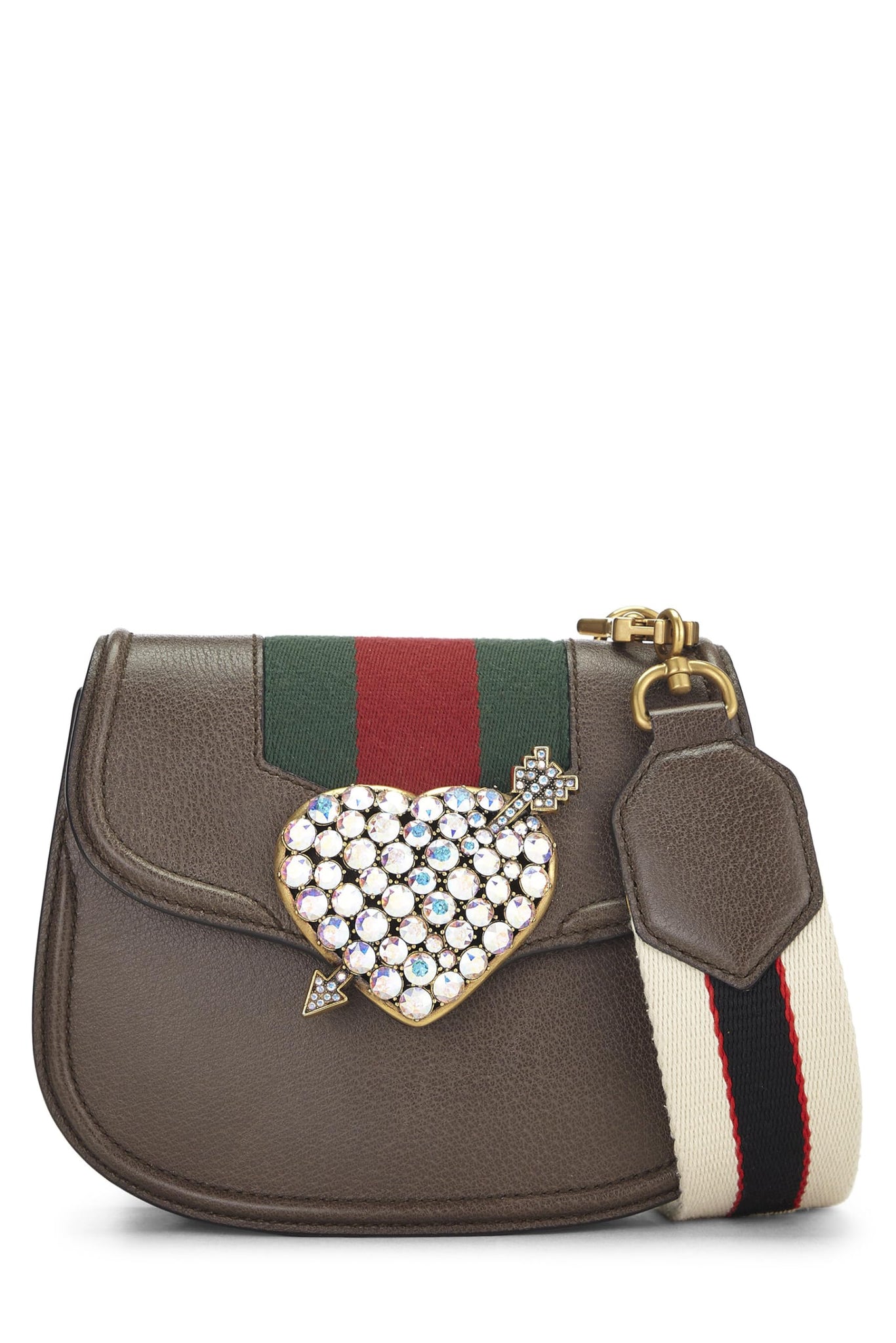 Gucci, Brown Leather Linea Shoulder Bag Small, Brown