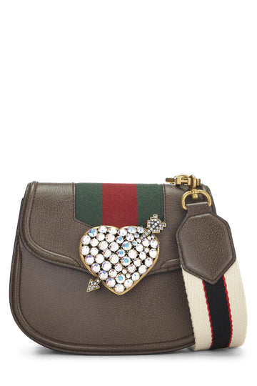 Gucci, Brown Leather Linea Shoulder Bag Small, Brown