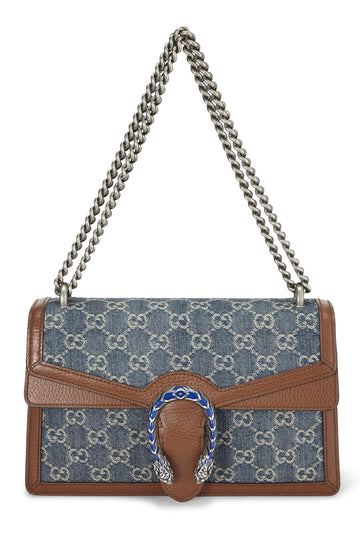 Gucci, Blue Denim Dionysus Shoulder Bag Small, Blue