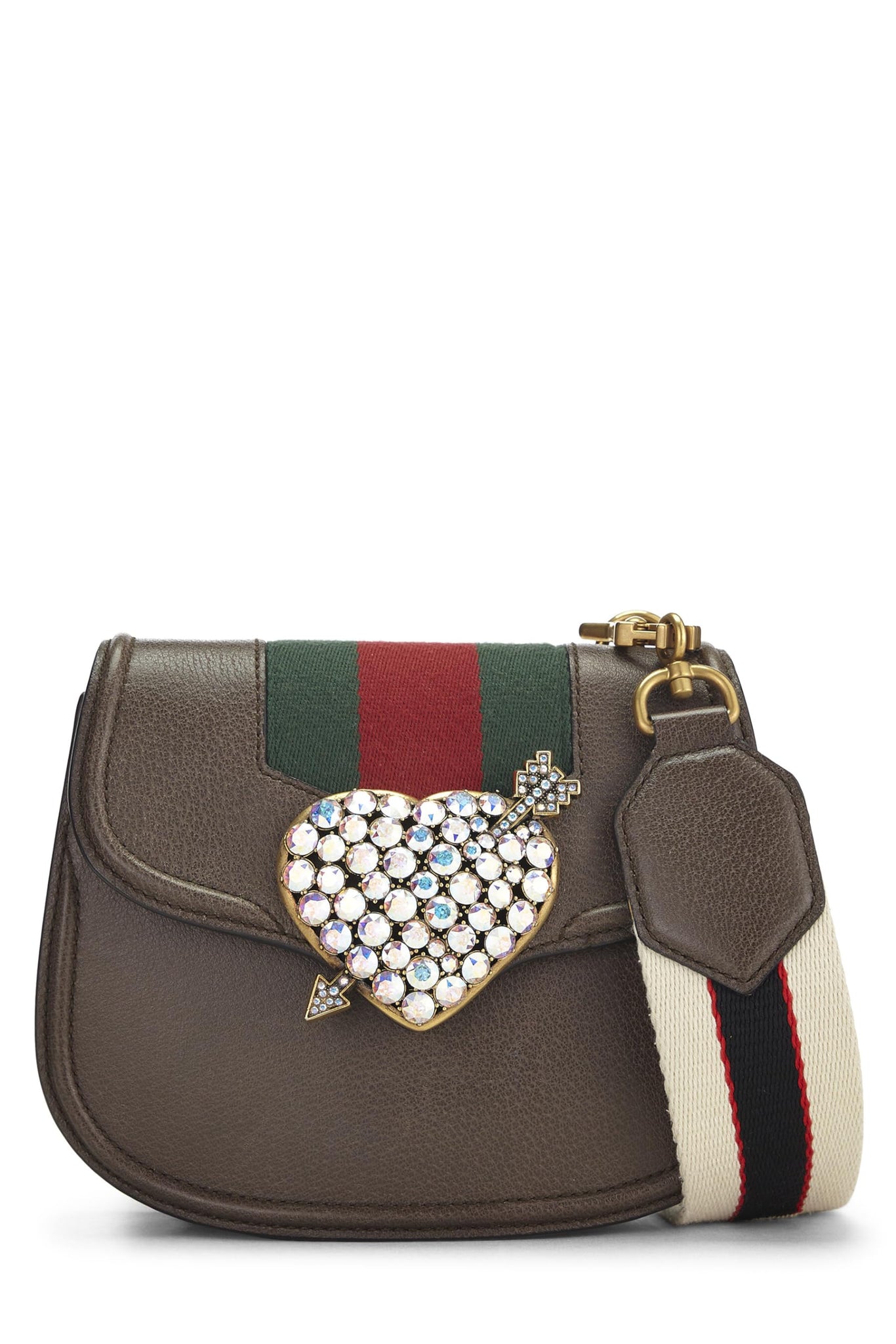 Gucci, Brown Leather Linea Shoulder Bag Small, Brown