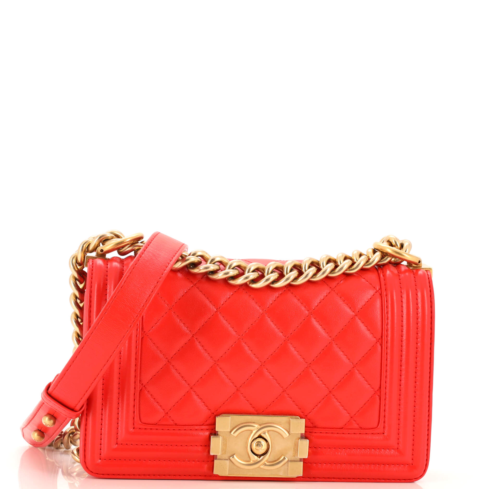 CHANEL Boy Flap Bag Quilted Calfskin Small