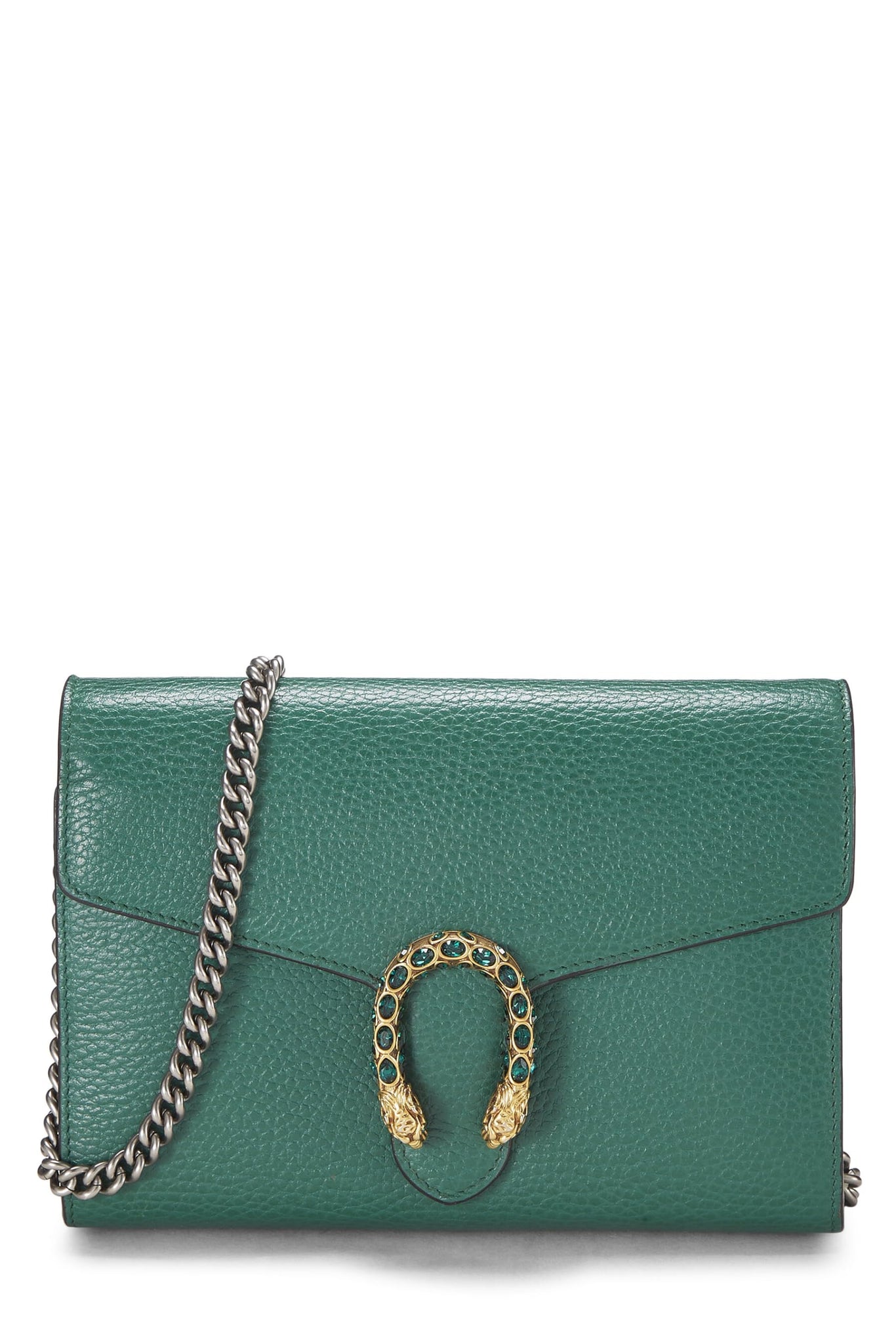 Gucci, Green Leather Dionysus Shoulder Bag Small, Green