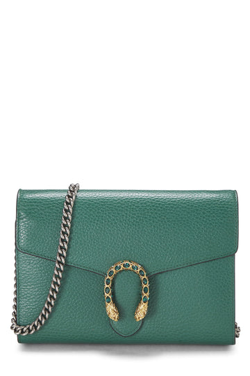 Gucci, Green Leather Dionysus Shoulder Bag Small, Green