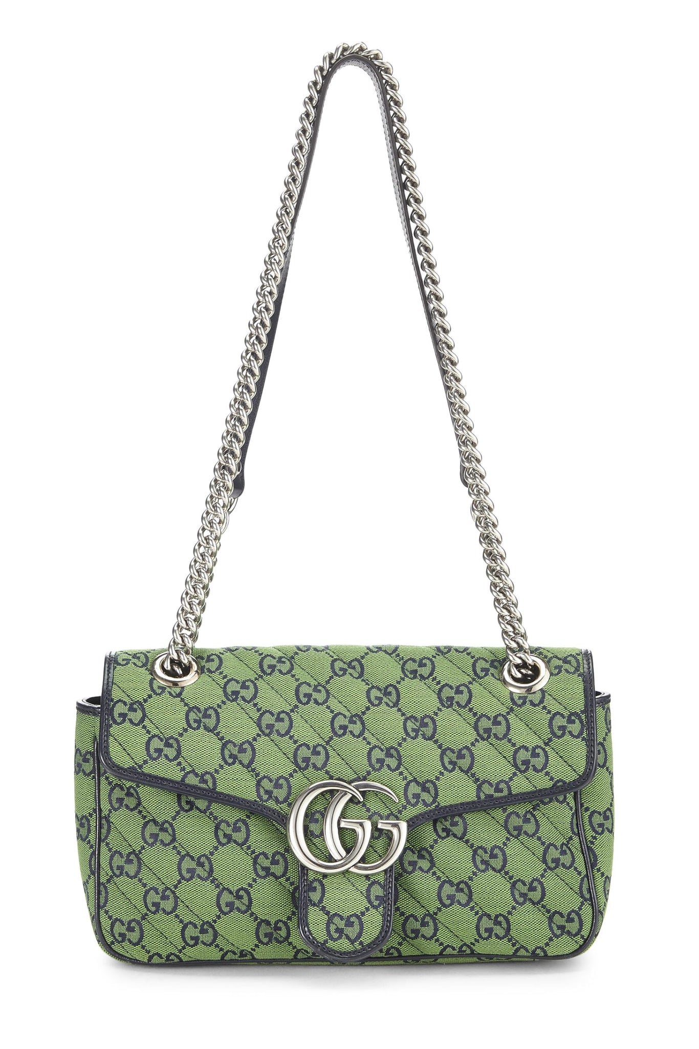 Gucci, Green Original GG Canvas Marmont Shoulder Bag Small, Green