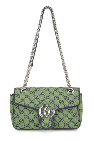 Gucci, Green Original GG Canvas Marmont Shoulder Bag Small, Green