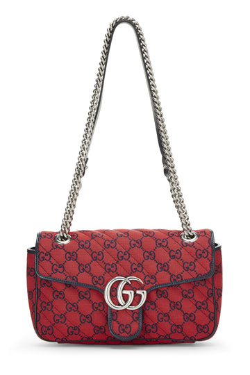 Gucci, Red GG Canvas Marmont Shoulder Bag Small, Red