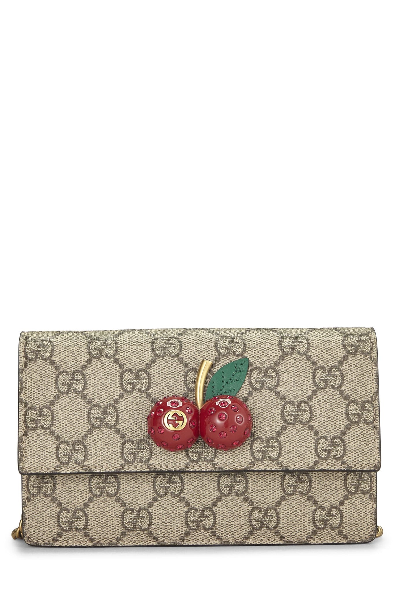 Gucci, Original GG Supreme Canvas Cherry Convertible Clutch Mini, Red