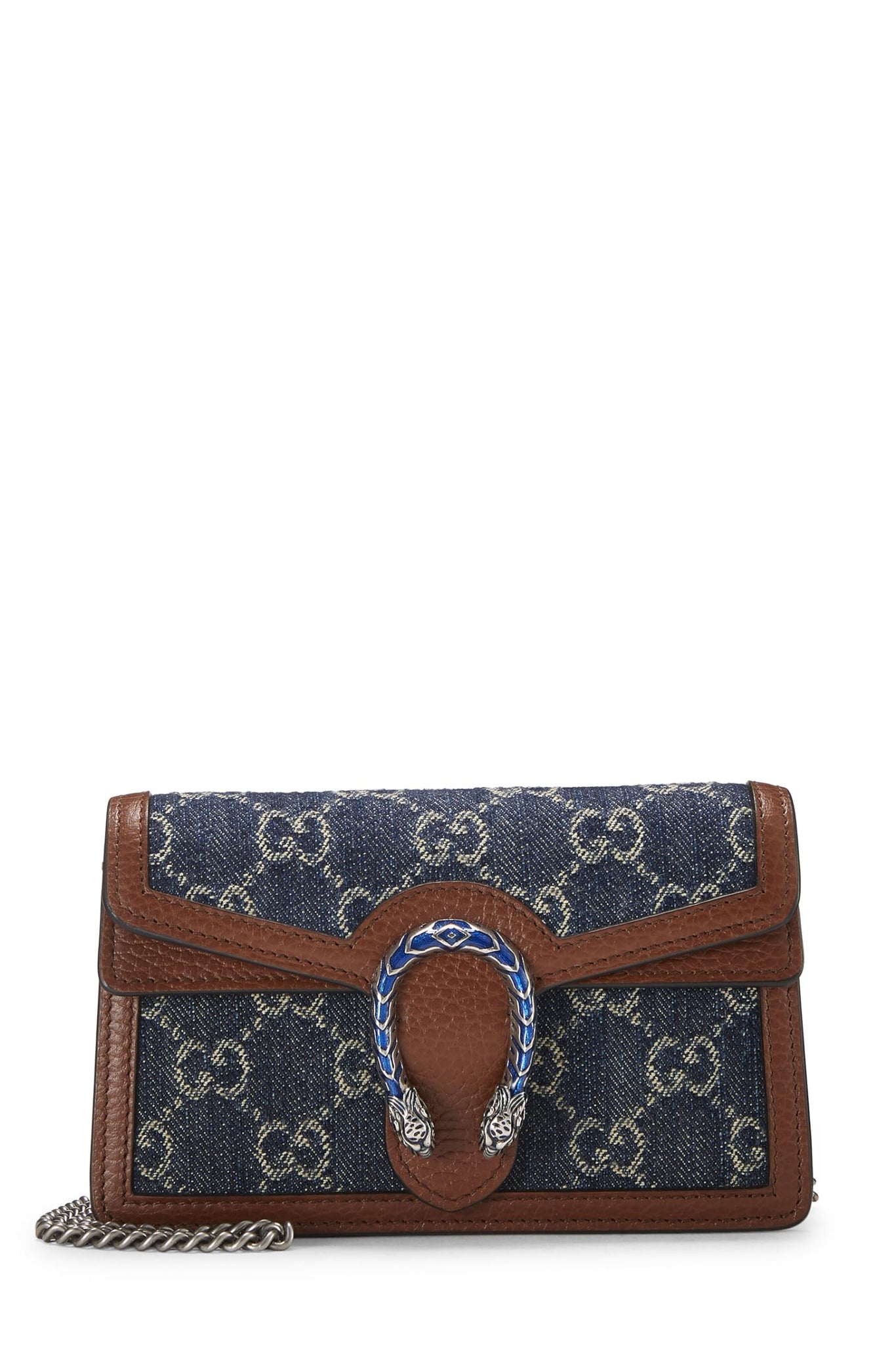 Gucci, Blue GG Denim Dionysus Shoulder Bag Mini, Blue