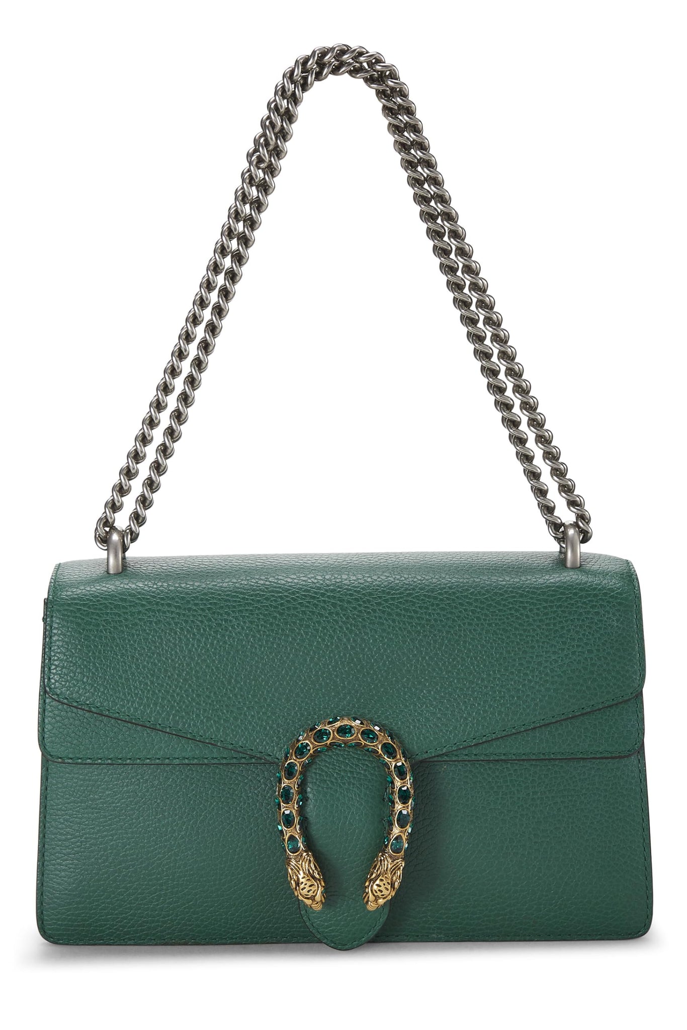 Gucci, Green Leather Dionysus Shoulder Bag Small, Green