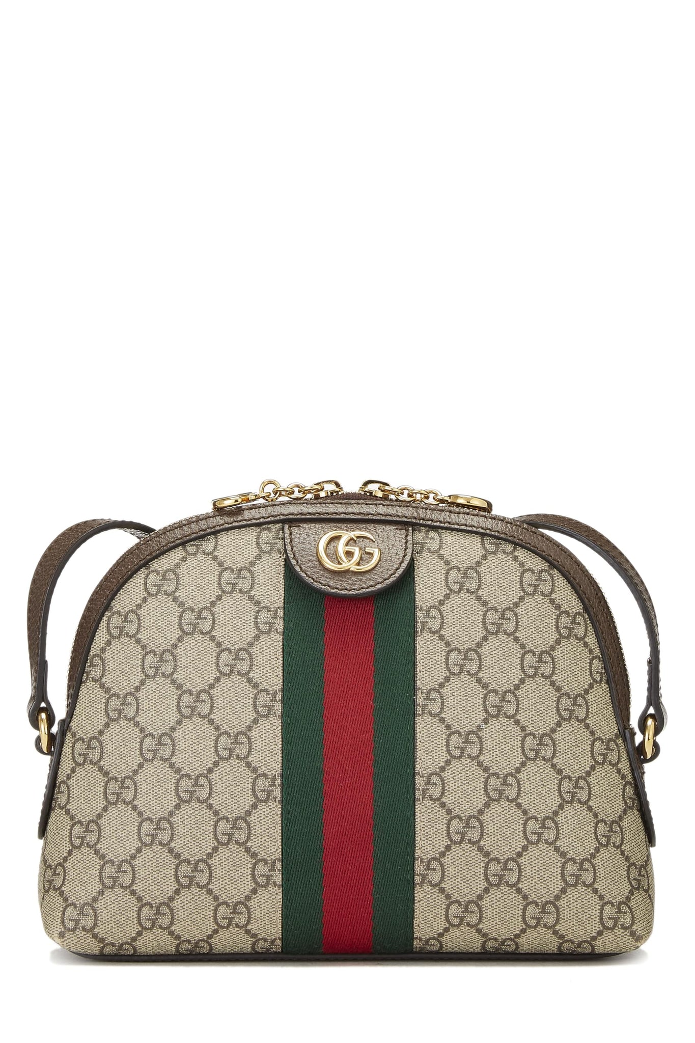 Gucci, Original GG Supreme Canvas Ophidia Shoulder Bag Small, Brown