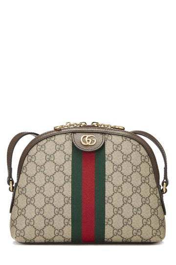 Gucci, Original GG Supreme Canvas Ophidia Shoulder Bag Small, Brown