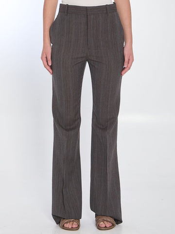 BOTTEGA VENETA Wool Trousers with Thin Stripes - Size IT 38