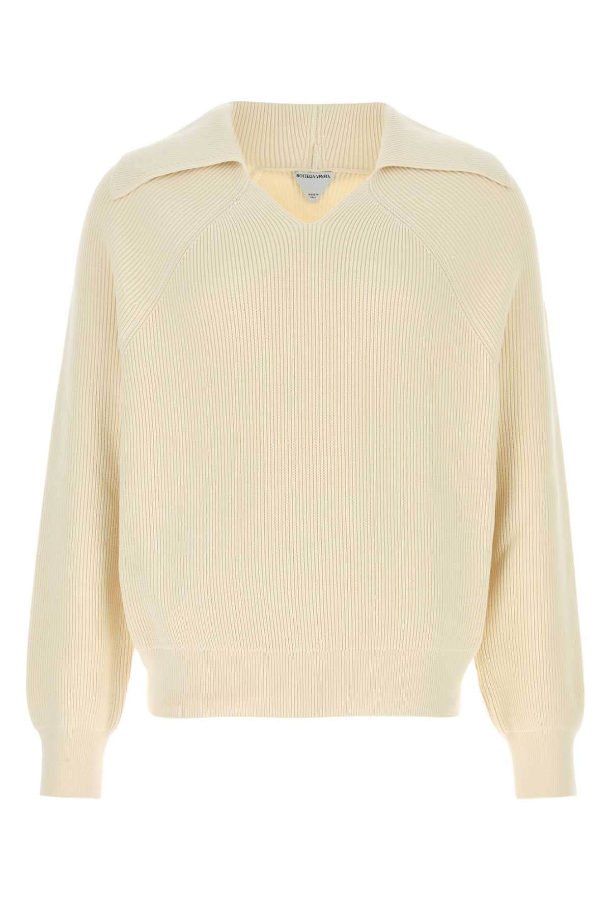 BOTTEGA VENETA Cotton Blend V-Collar Sweater for Men