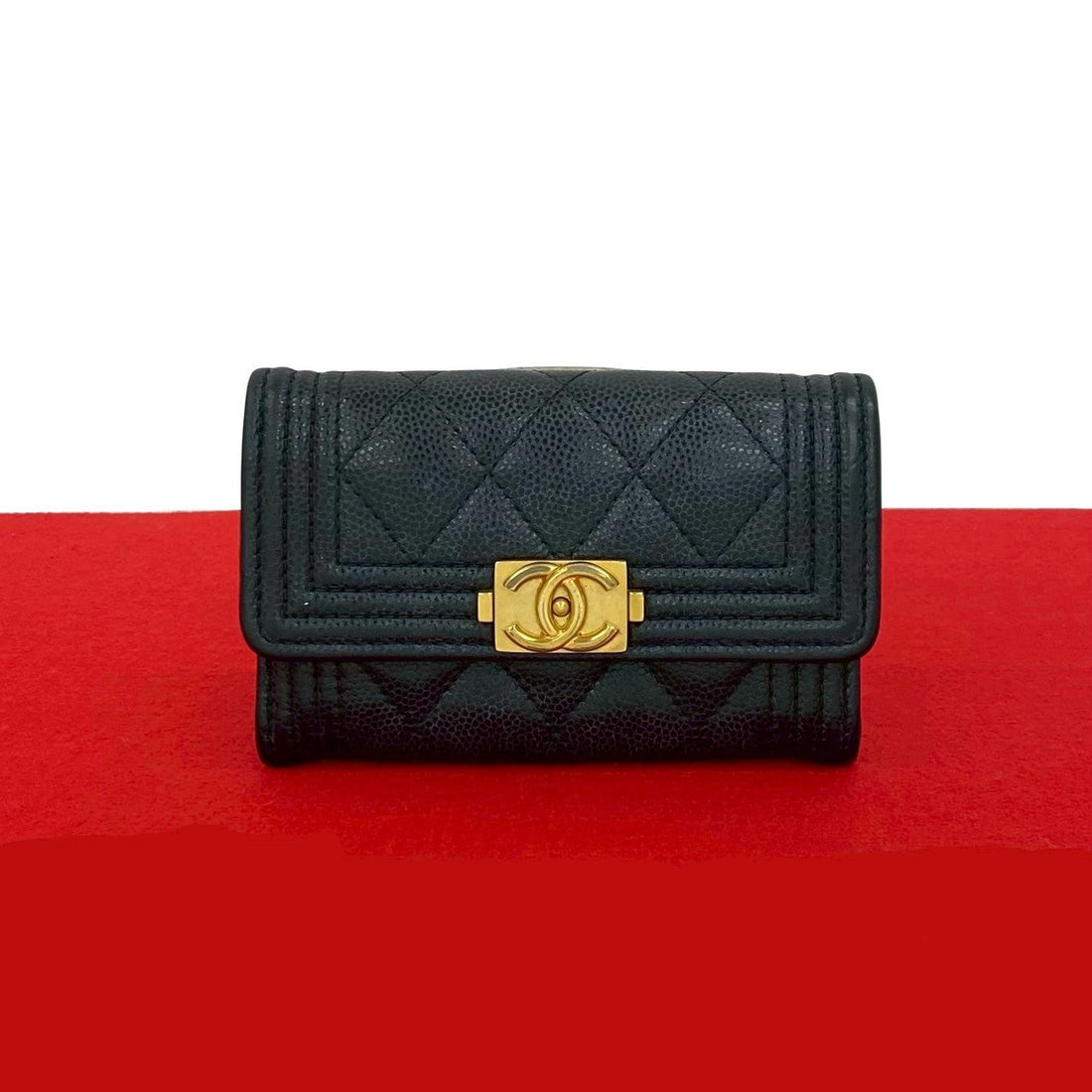 Chanel Boy Chanel Caviar Card Case