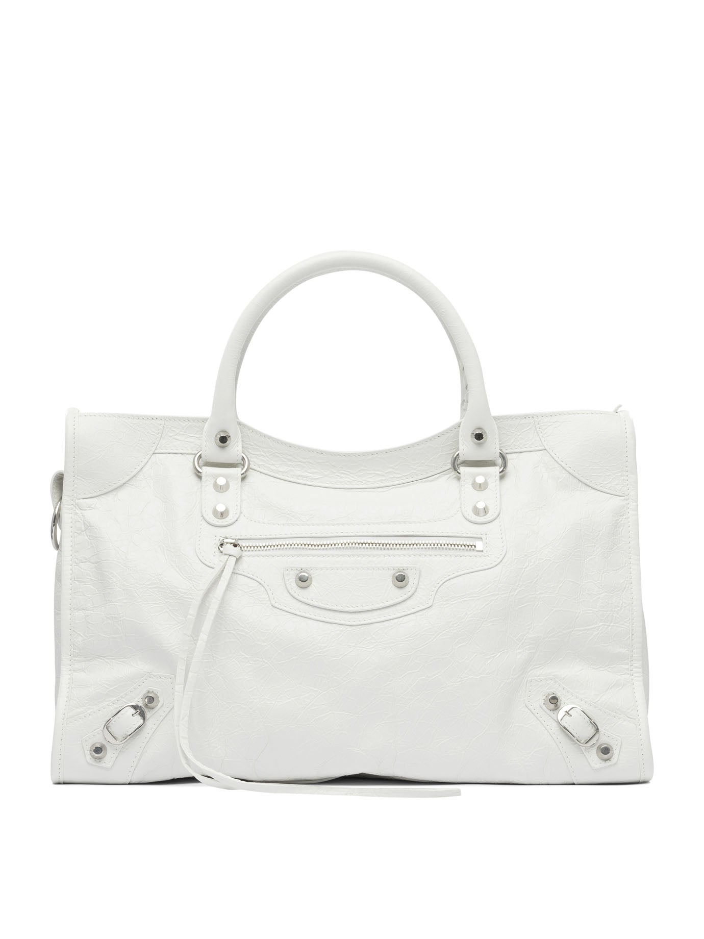 BALENCIAGA Luxe Lamb Leather Shoulder Handbag - Mini