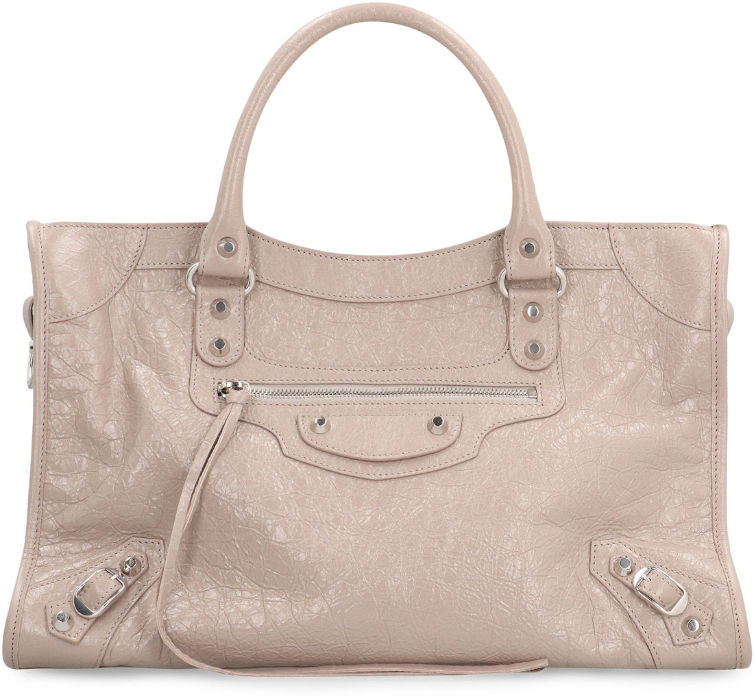 BALENCIAGA Grained Leather Le City Medium Handbag