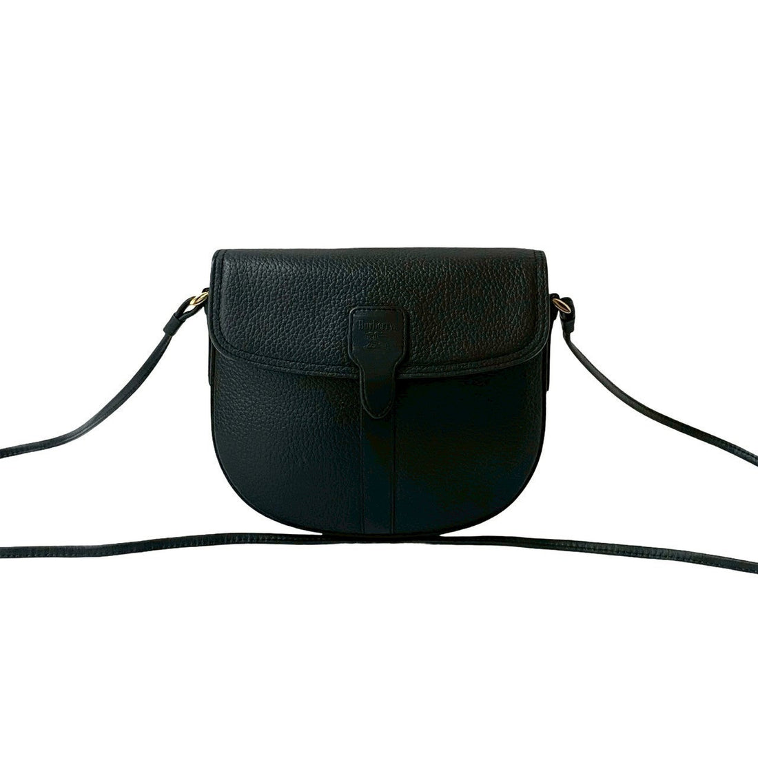 Burberrys Shadow Horse Logo Nova Check Leather Shoulder Bag