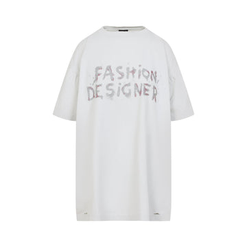 BALENCIAGA Distressed Cotton Short-Sleeve Crewneck T-Shirt - Size US 01