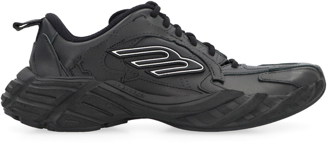 BALENCIAGA Leather and Fabric Low-Top Sneakers for Women