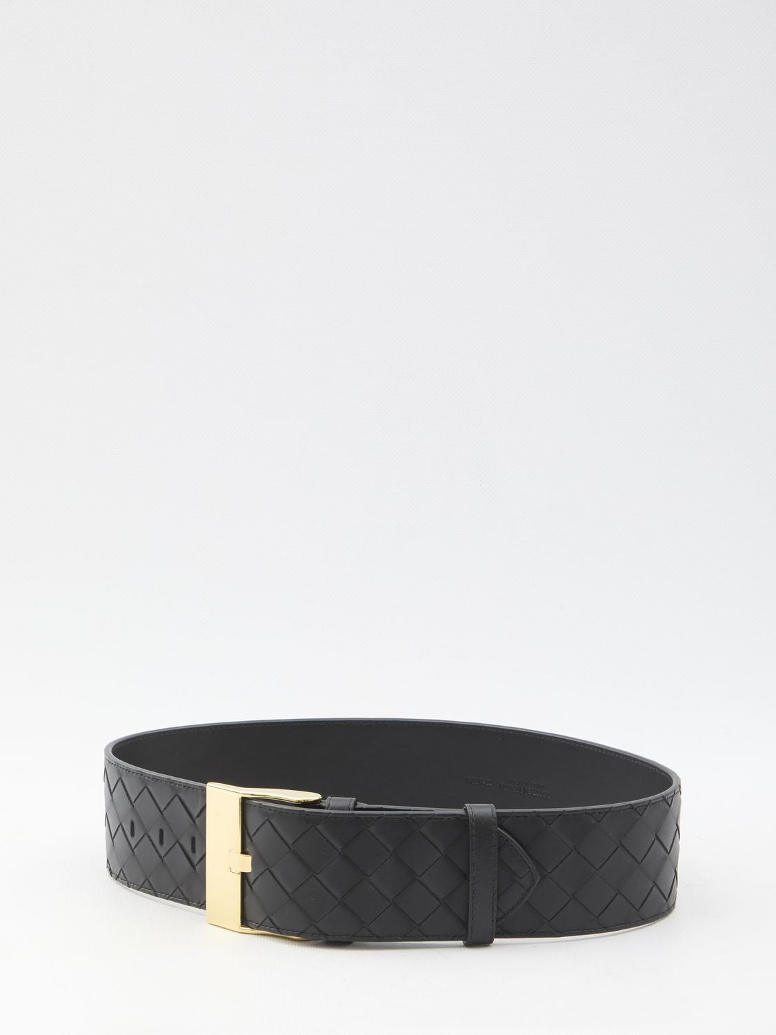 BOTTEGA VENETA Large Calfskin Leather Belt with Watch Buckle - Height: 6cm