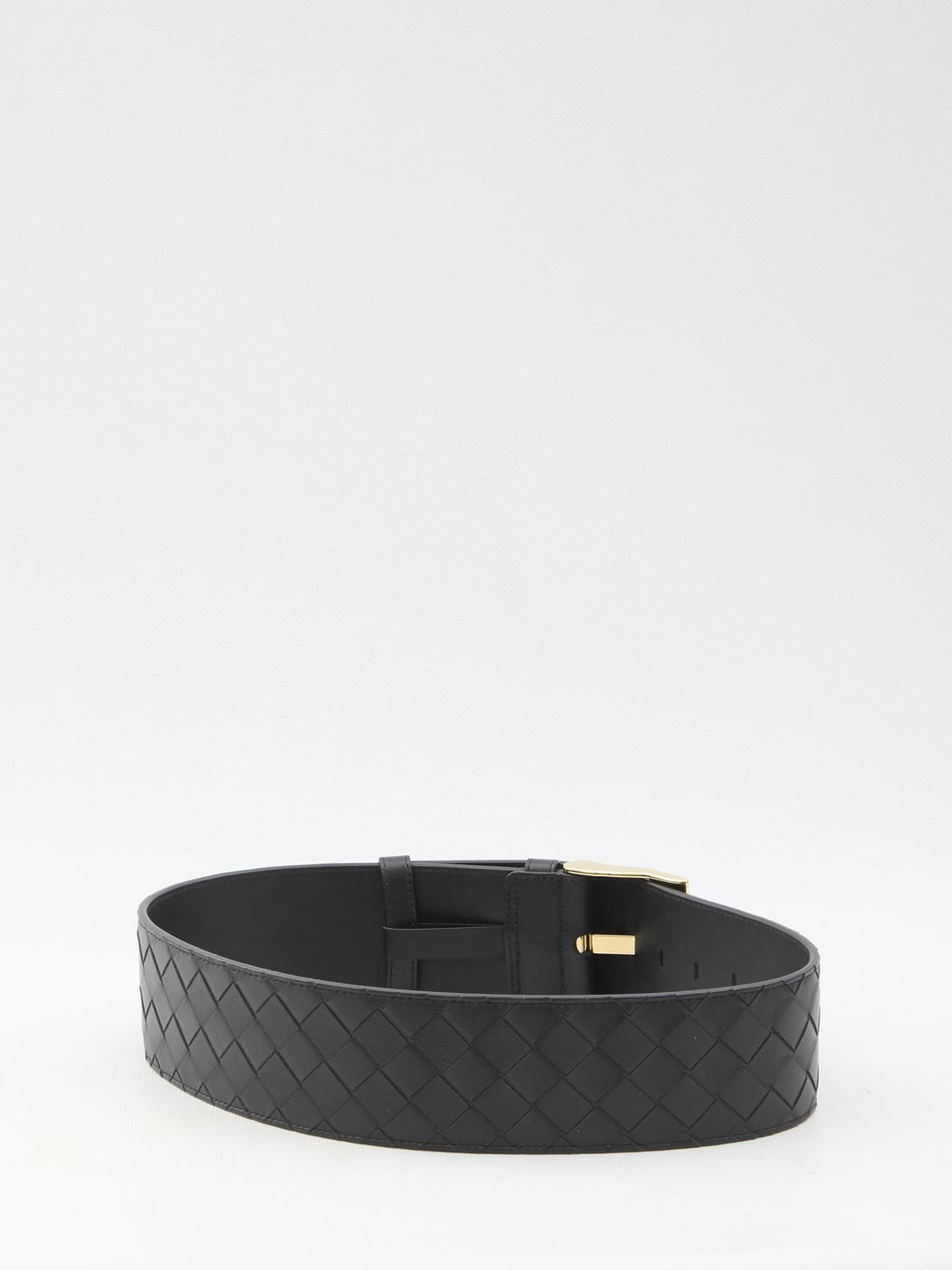 BOTTEGA VENETA Large Calfskin Leather Belt with Watch Buckle - Height: 6cm