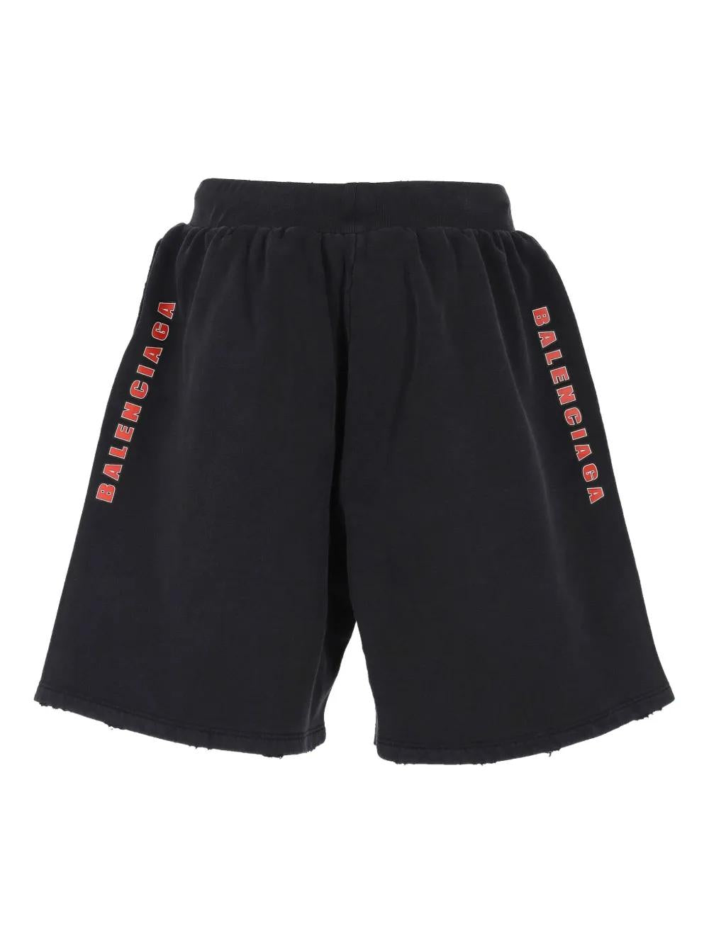 BALENCIAGA Logo Print Sweatshorts - Loose Fit