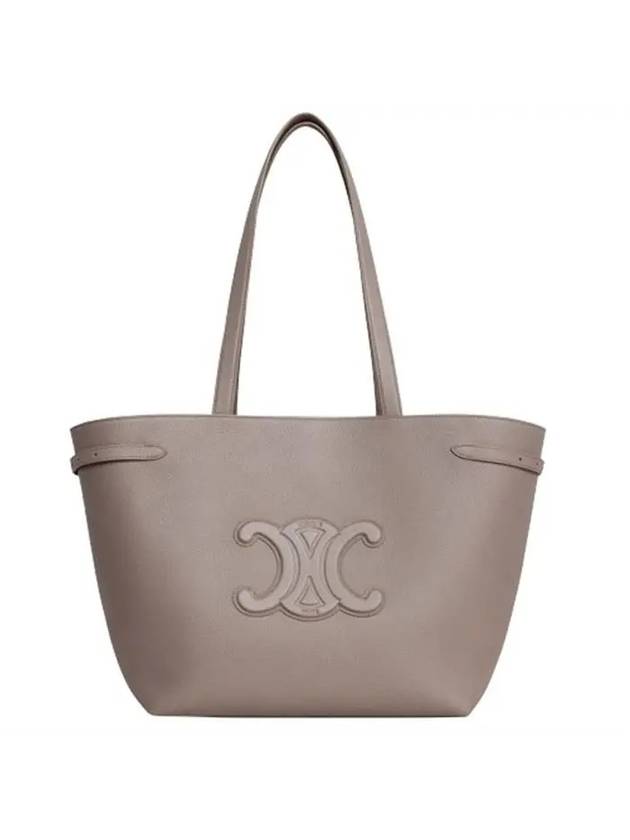 CELINE Cabas Anais Cuir Grain Calfskin Shoulder Bag Pebble