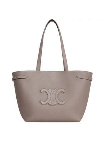 CELINE Cabas Anais Cuir Grain Calfskin Shoulder Bag Pebble