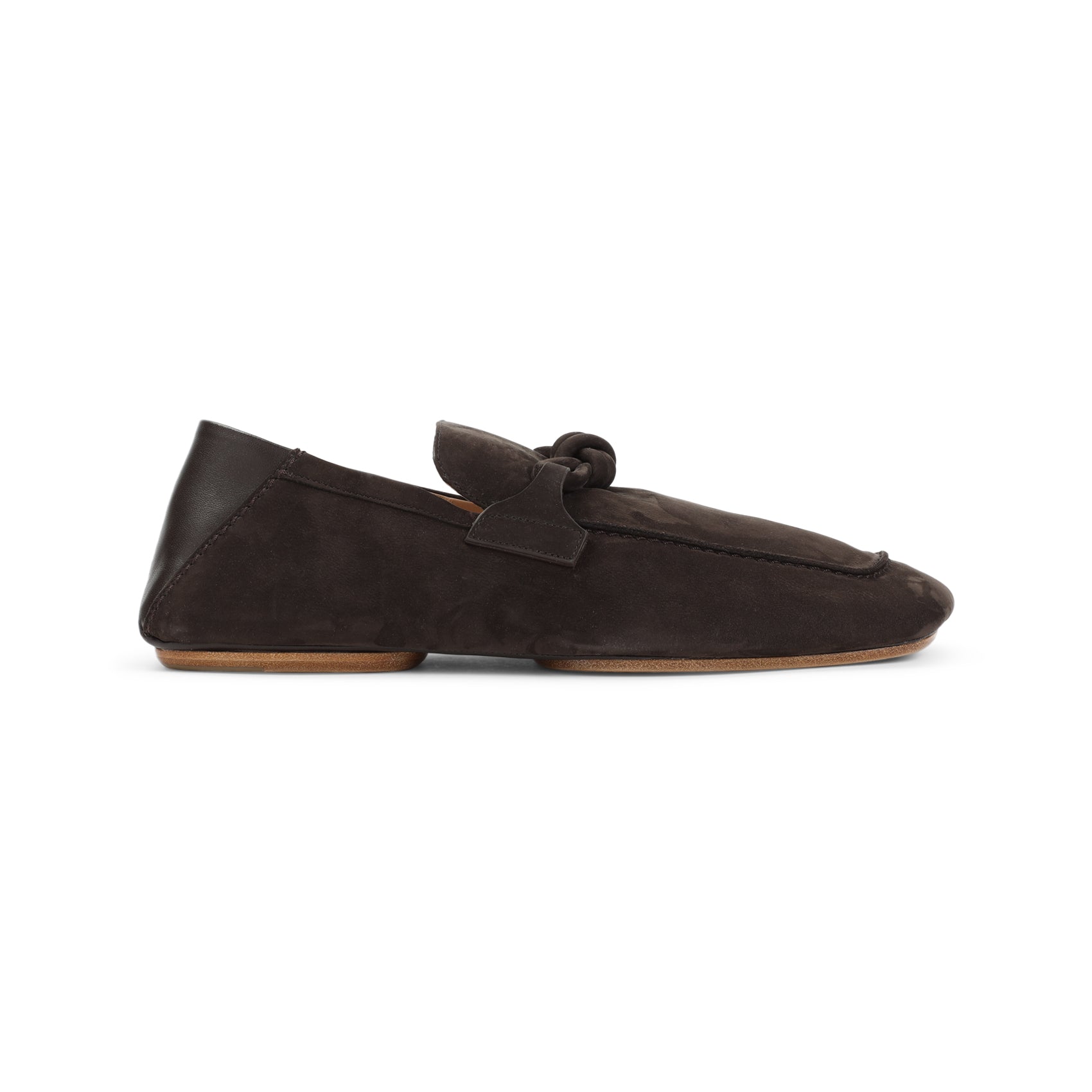 BOTTEGA VENETA Suede Driver Loafers with Knot