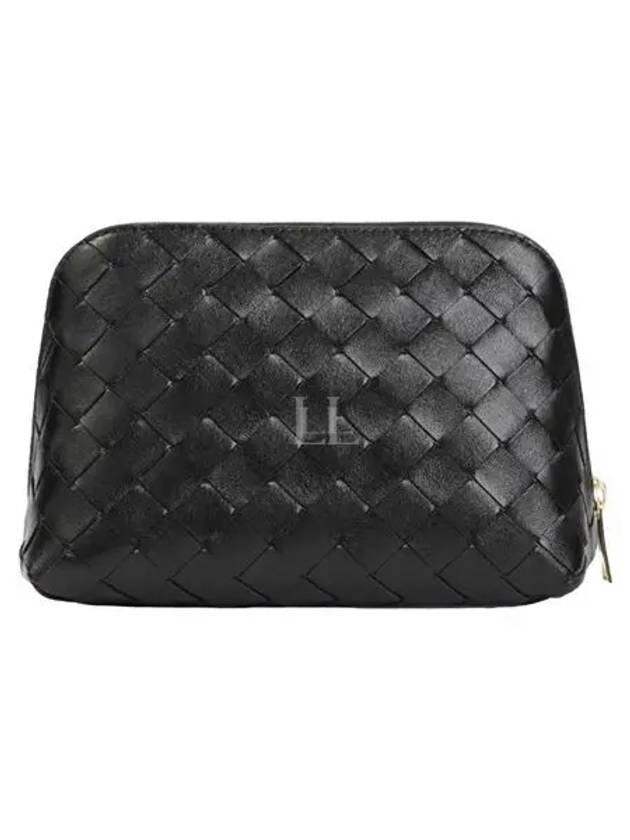 Bottega Veneta Intrecciato Calfskin Pouch Black