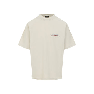 BALENCIAGA Political Campaign T-Shirt with Distressed Details - Men