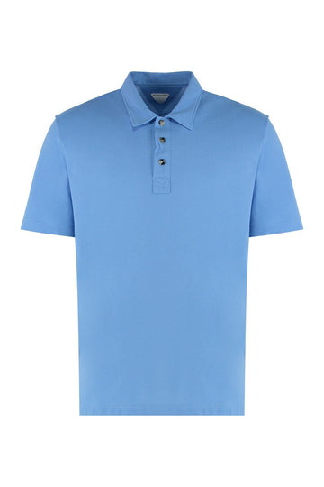 BOTTEGA VENETA Cotton-Piqué Polo Shirt with Side Slits