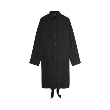 BALENCIAGA Shirt Dress with Intertwined Ribbons