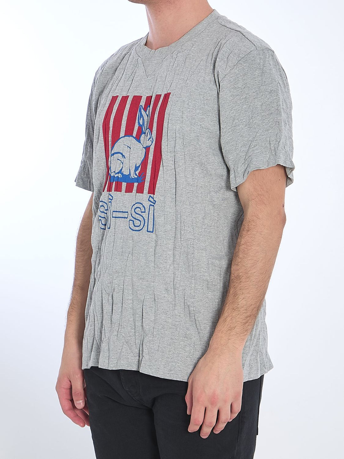 BOTTEGA VENETA Creased Effect Cotton T-Shirt for Men