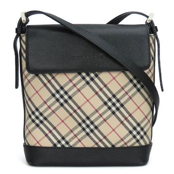 Burberry Nova Check Canvas Leather Shoulder Bag