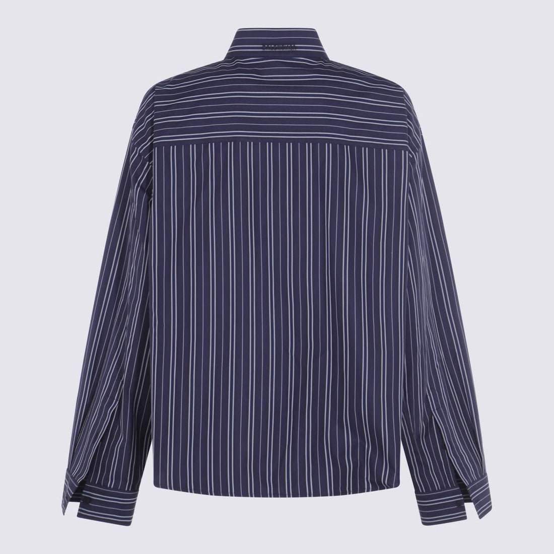 BALENCIAGA Striped Cotton Shirt with Asymmetrical Design for Women