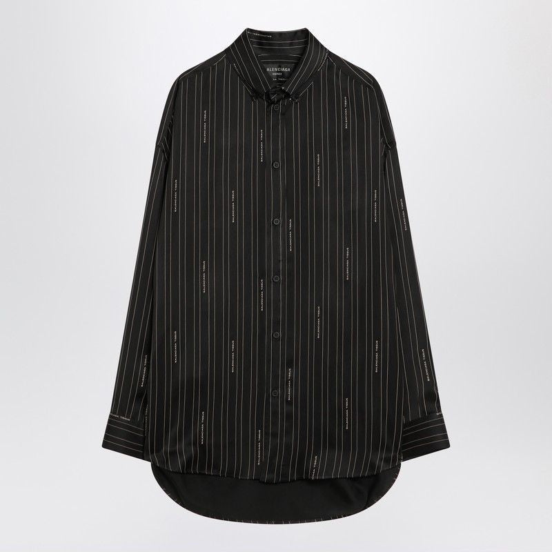 BALENCIAGA Pinstriped Button-Down Shirt for Women - FW25