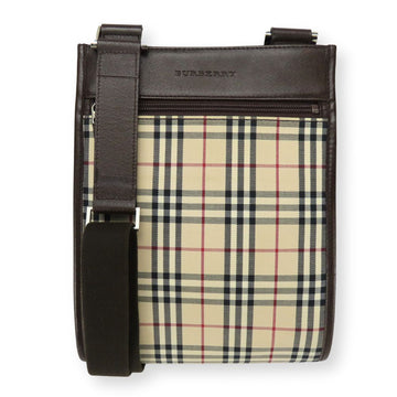 Burberry Nova Check Canvas Leather Shoulder Bag