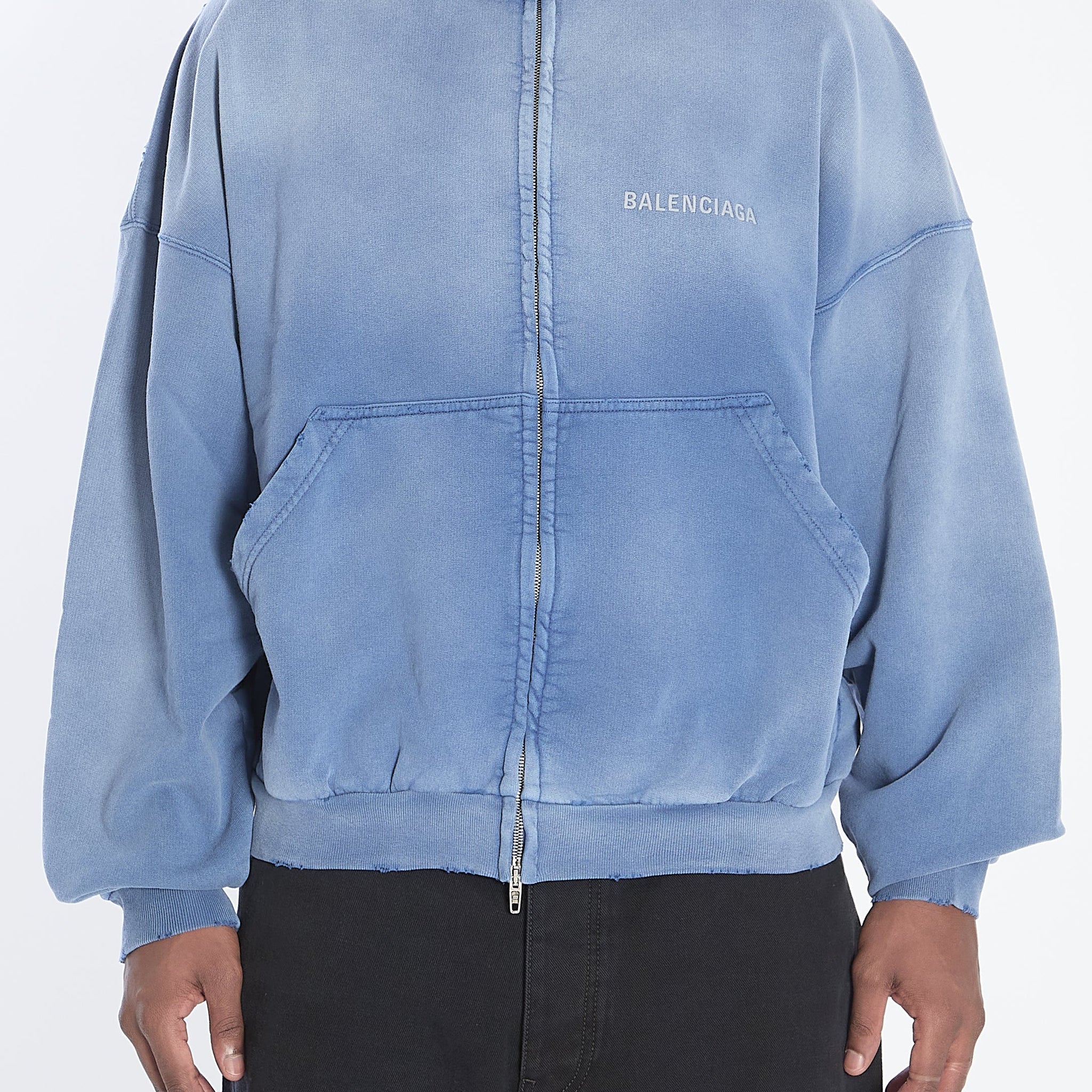 BALENCIAGA Distressed Zip Up Jacket - Size 03
