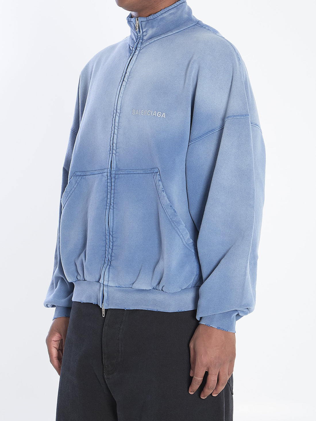 BALENCIAGA Distressed Zip Up Jacket - Size 03