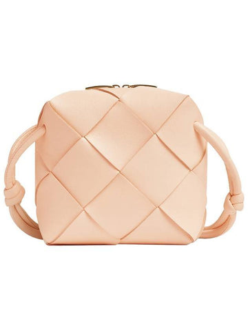 Bottega Veneta Cassette Intrecciato Mini Shoulder Bag Pink