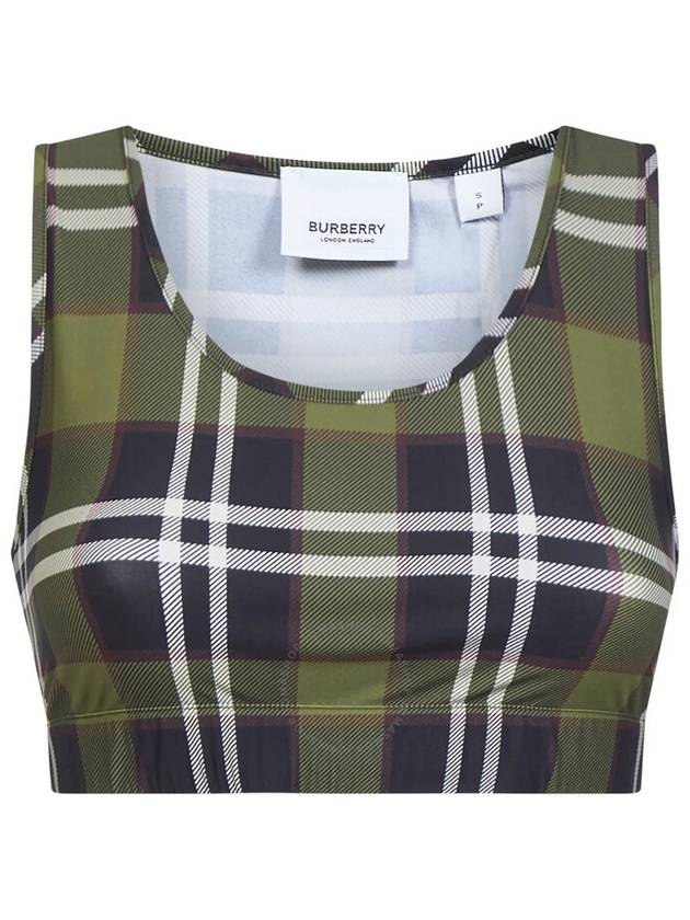 Burberry Check Crop Top Sleeveless