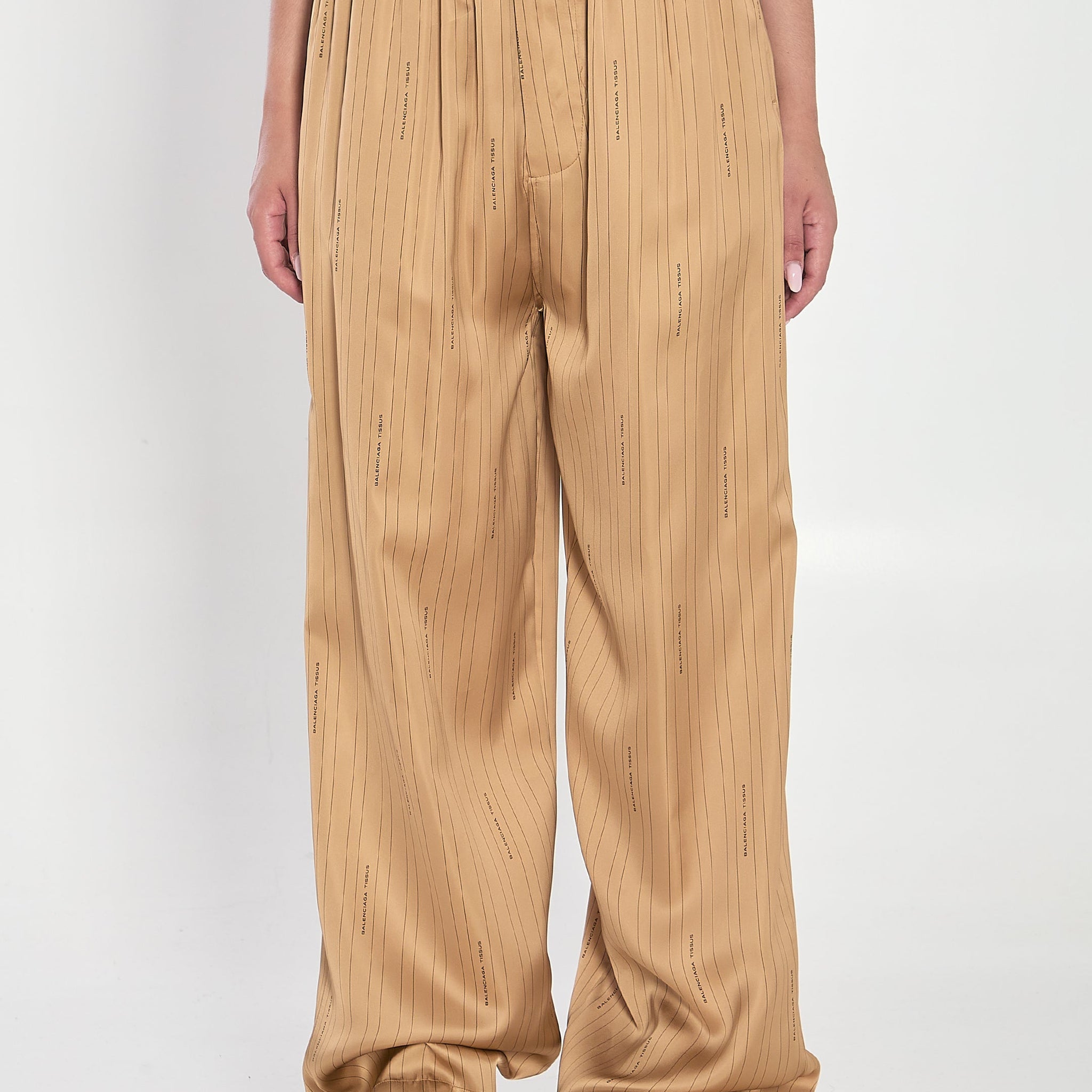 BALENCIAGA Relaxed Fit Satin Trousers - Size 34