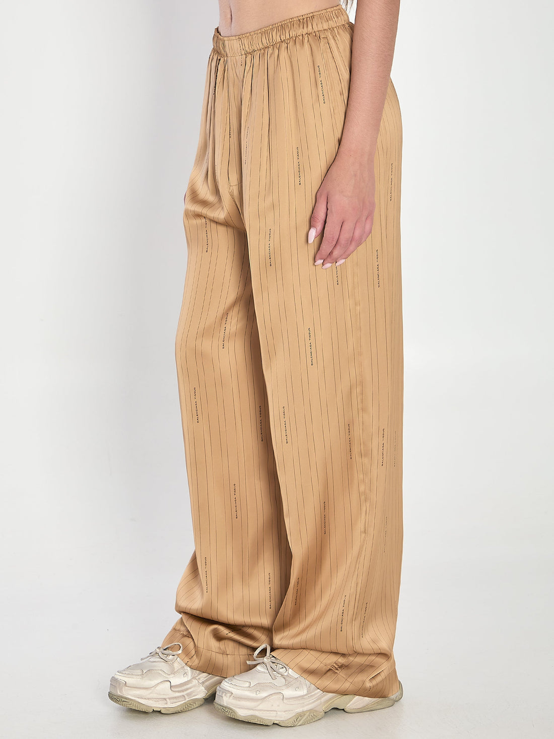 BALENCIAGA Relaxed Fit Satin Trousers - Size 34