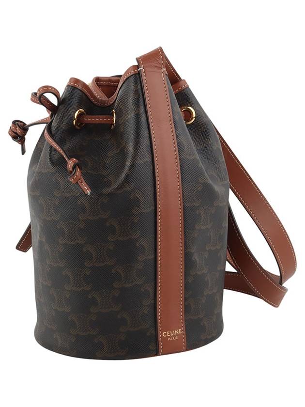 CELINE 191142BZJ Triomphe Drawstring Bucket Bag Small 34311Y